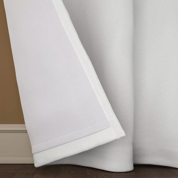 Threshold Aruba Off White Single Tie Top Blackout Curtain Panel 50" x 63" NWOT - Picture 3 of 6